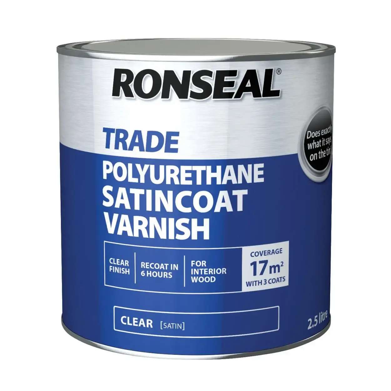 Ronseal Trade Polyurethane Interior Varnish 2.5L