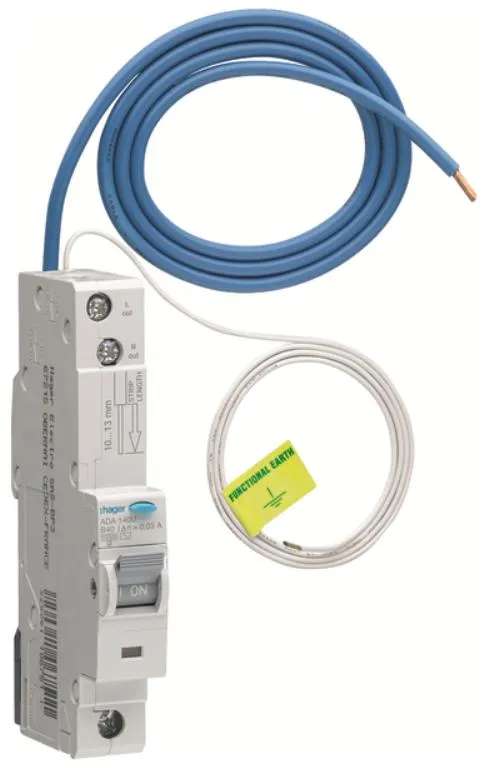 Hager ADA140U RCBO SP A B 40A 30mA 10kA