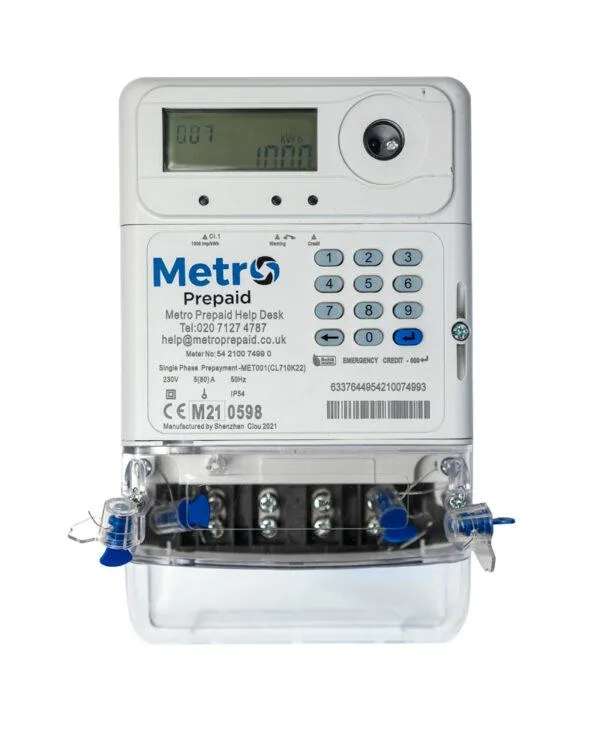MET001 Metro Single Phase Prepay Meter