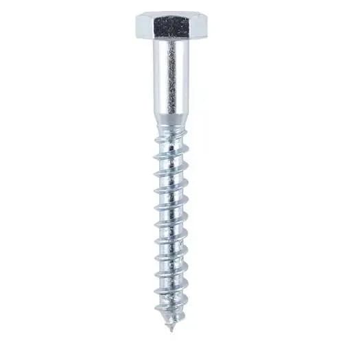 Zinc Hex Coach Screws M8 x 75mm