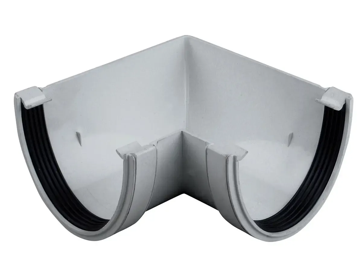 Deep Round Gutter Angle 90° 113mm Grey