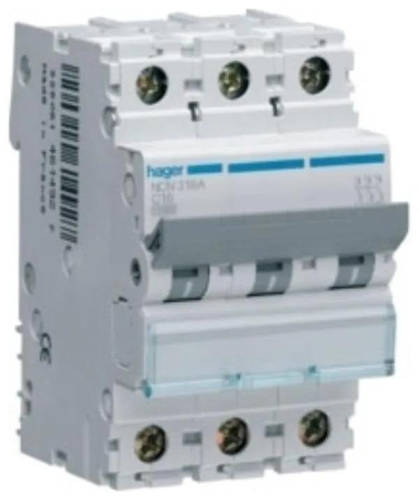 Hager NCN310A MCB TP Type C 10A 10kA