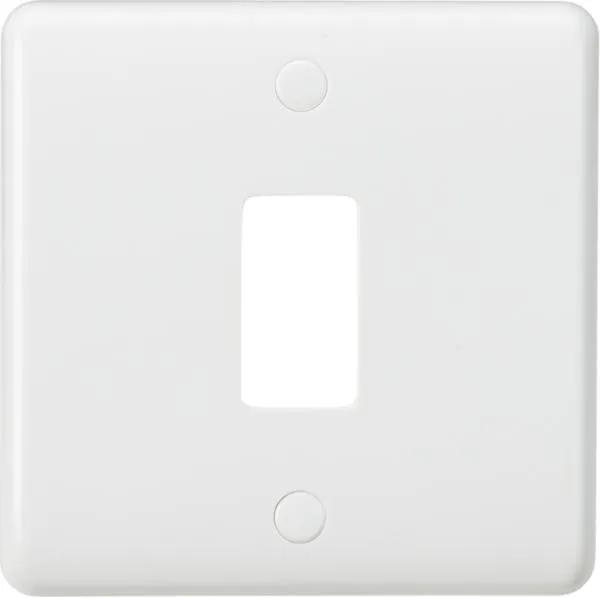 Curved edge 1G grid faceplate (White)