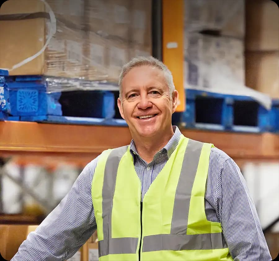 Independent merchant at the trade counter