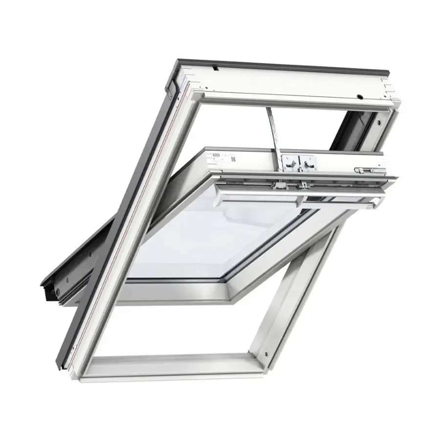 VELUX GGL MK08 207021U Electric Centre Pivot Roof Window 780 x 1400mm White Painted