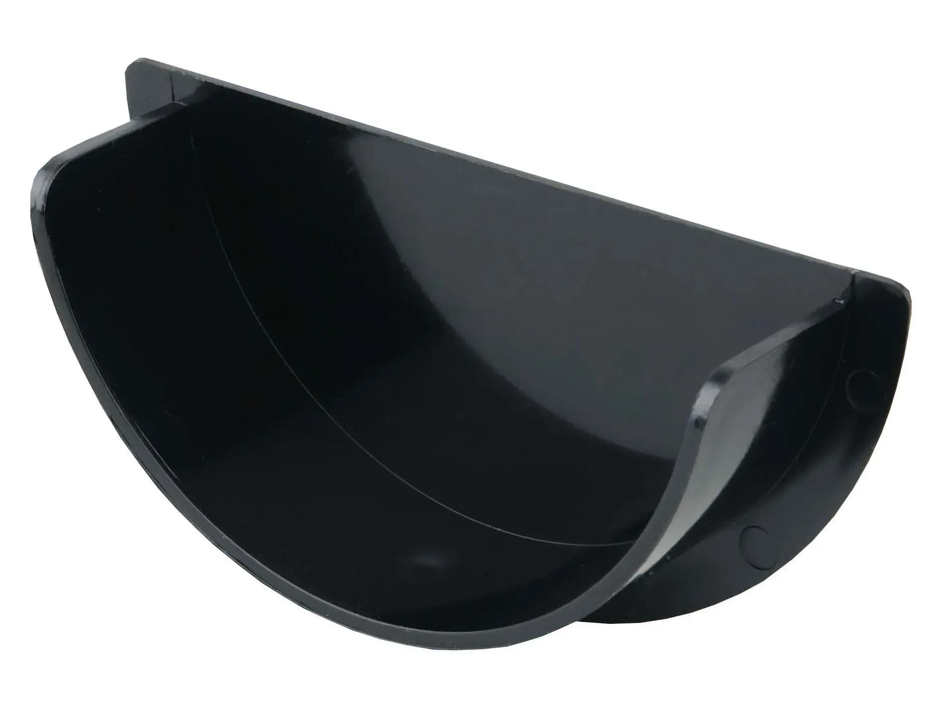 Round Gutter Stopend - Internal 12mm Black