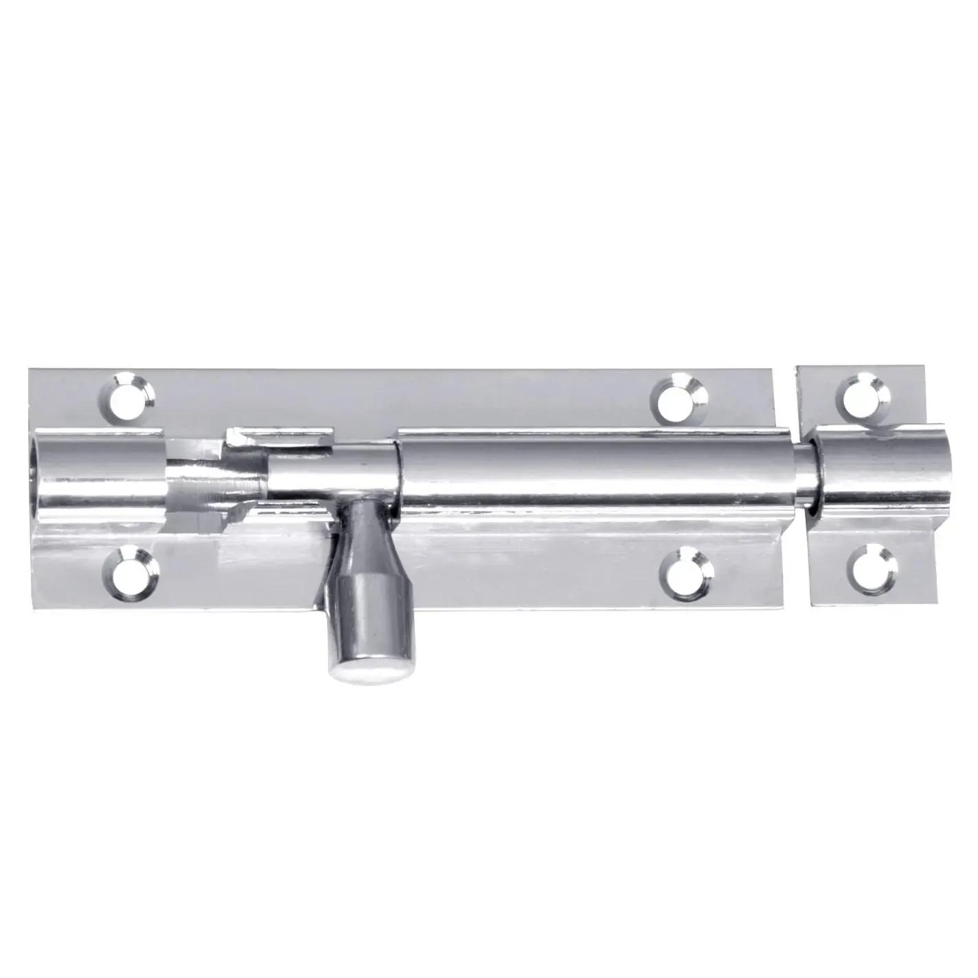 Barrel Bolt, Straight design, Chrome finish, 75mm