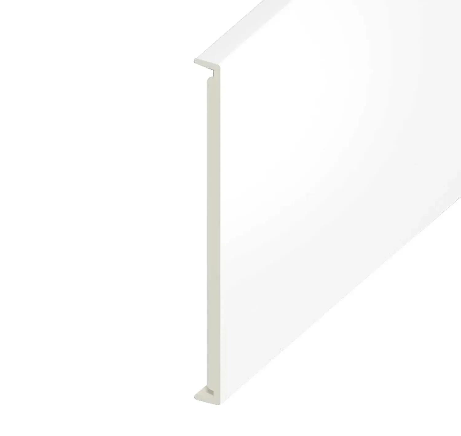 Fascia Board Square White Double-Ended 405 x 16mm x 5m