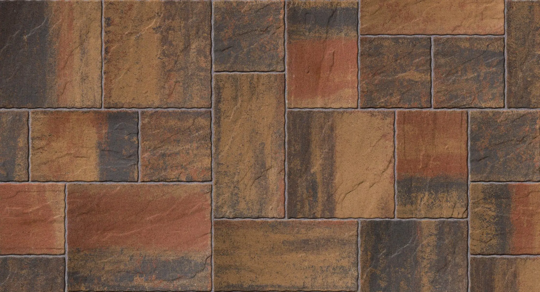 Tobermore Historic Paving Flag 50mm Heather Mixed Size (14.04m²)