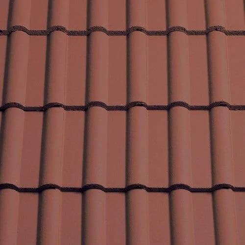 Sandtoft Double Roman Terracotta Red Concrete Half Tile 2452020311