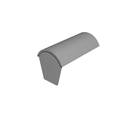 Marley Segemental Ridge Stop End Smooth Grey MA19128