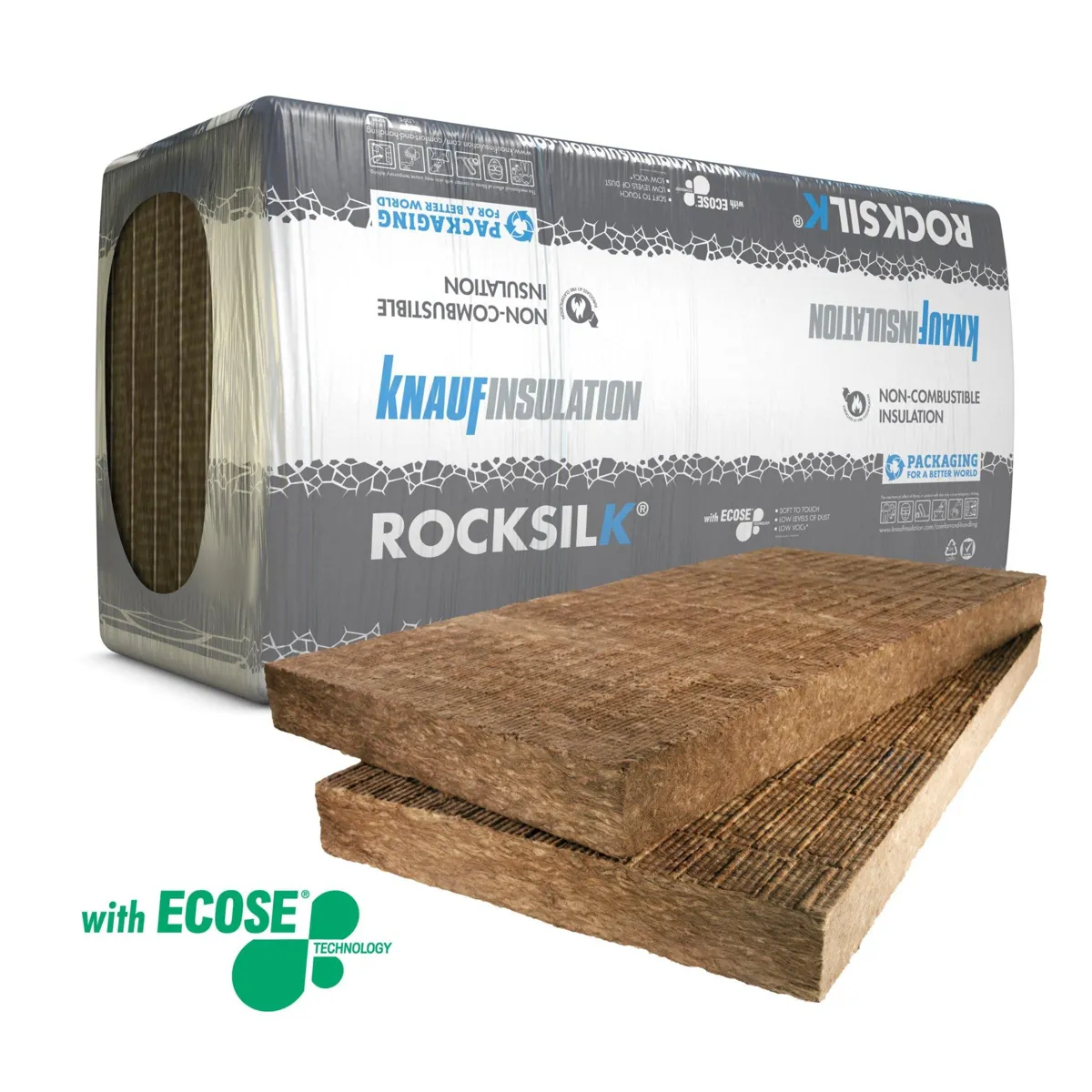 Knauf Rocksilk® RS80 100mm – 600mm x 1200mm (2.16m²)