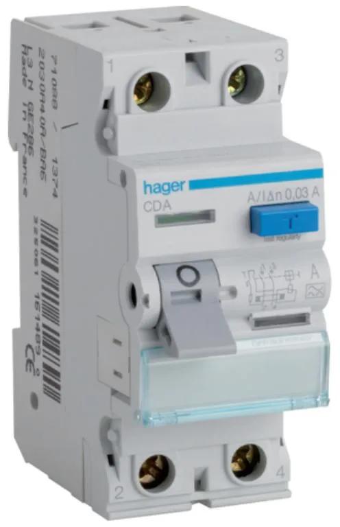 Hager CDA263U RCCB DP A 63A 30mA