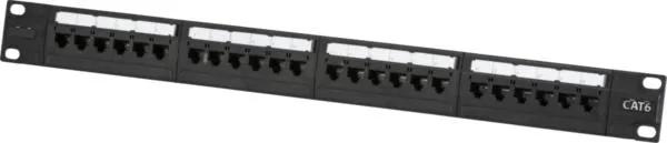 19 inch 1U UTP CAT6 24-port Patch Panel