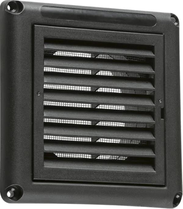 100mm/4 inch Extractor Fan Grille with Fly Screen – Black