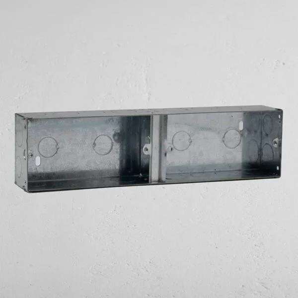 Corston 2x Double Metal Back Box 47mm Landscape