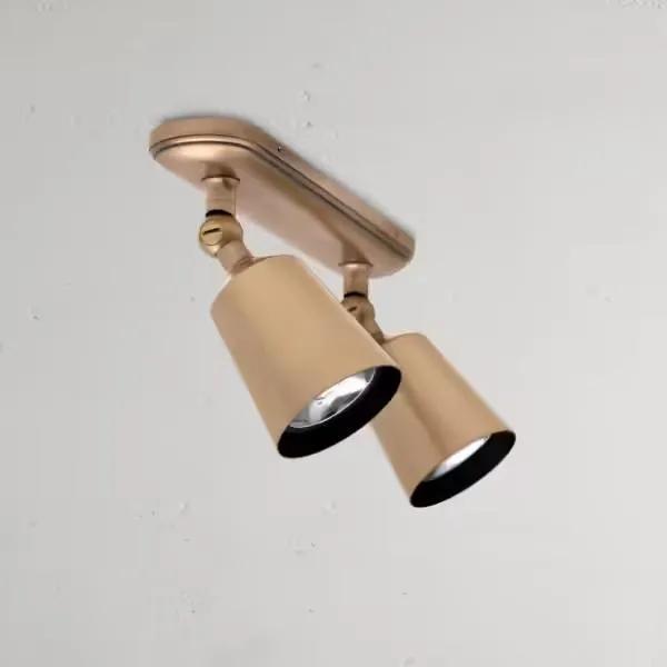Corston Baylis Double 50mm Spotlight (Antique Brass)