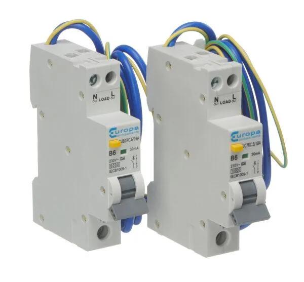 Europa 1 Pole RCBO 10kA B Curve