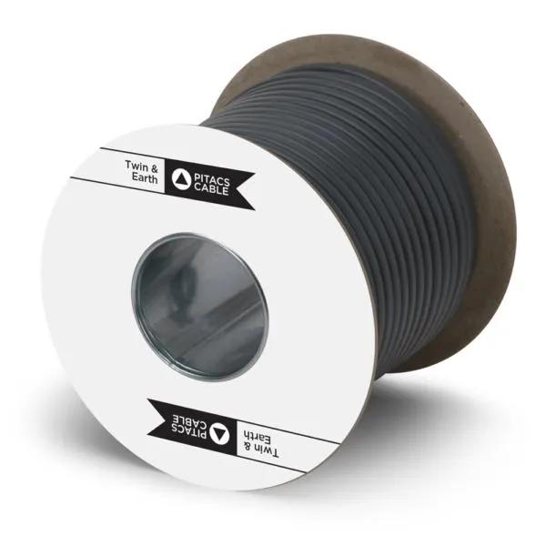 Pitacs 6242Y Grey 1.5mm² Twin & Earth Cable 25m Drum