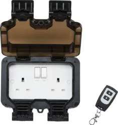 Weatherproof Remote Controlled IP66 13A 2G outdoor Socket
