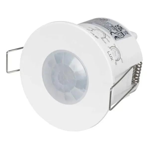 Ovia 360° Recessed Flush PIR Sensor with Manual Override IP20 White