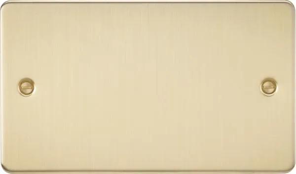 Flat Plate 2G blanking plate – brushed brass (Brushed Brass)