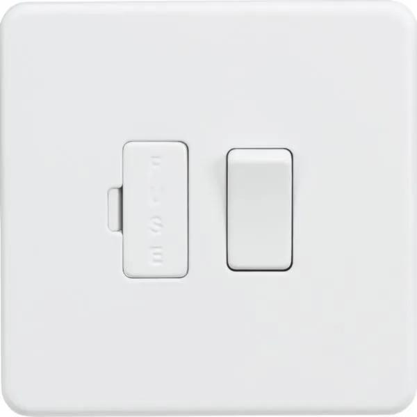 Screwless 13A Switched Fused Spur Unit – Matt White