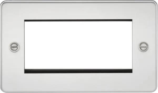 Flat Plate 4G modular faceplate – polished chrome (Polished Chrome)