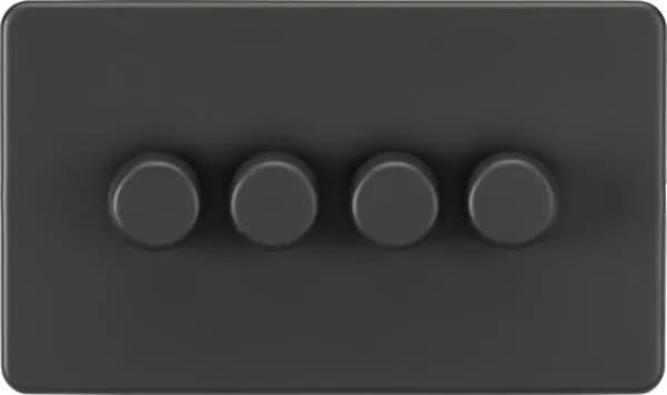 Screwless 4G 2-way 10-200W (5-150W LED) trailing edge dimmer – Anthracite