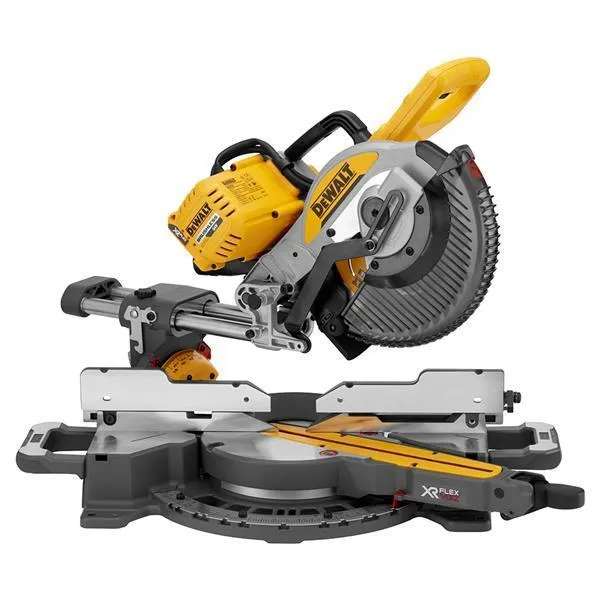 DeWALT DCS727T2-GB 54V XR FLEXVOLT 250mm Double Bevel Slide Mitre Saw with 2 x 6.0ah Batteries
