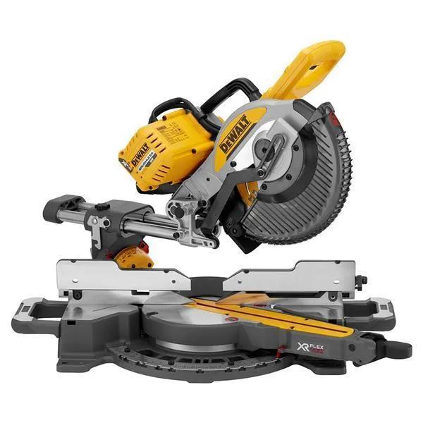 DeWALT DCS727T2-GB 54V XR FLEXVOLT 250mm Double Bevel Slide Mitre Saw with 2 x 6.0ah Batteries