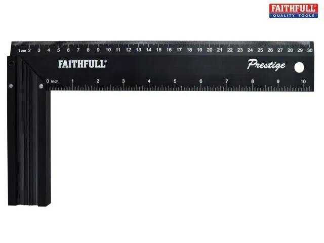 Faithfull Prestige Try Square Black Aluminium 300mm