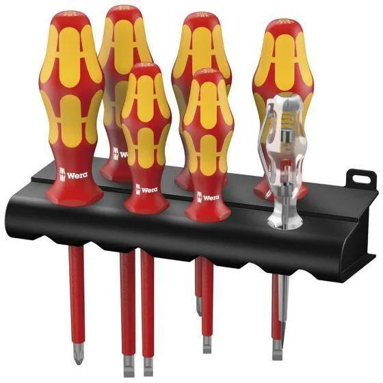 Wera 05006147001 Kraftform Insulated VDE Screwdriver Set 7 Piece