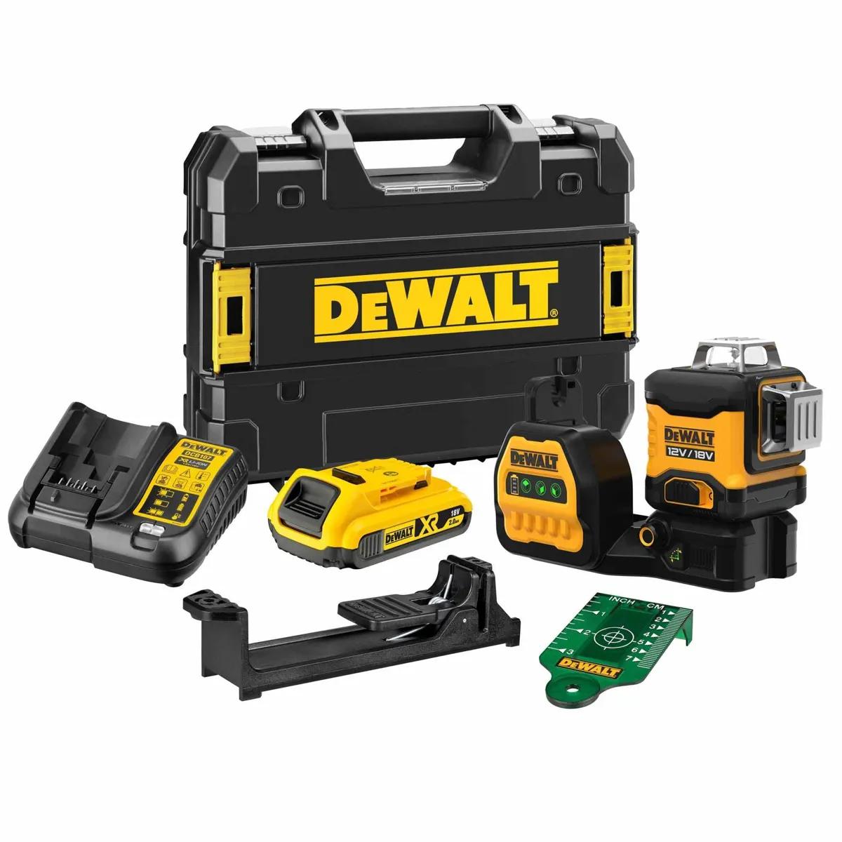 Dewalt DCE089D1G18-GB 18V 360 Degree Multi Line Laser Kit
