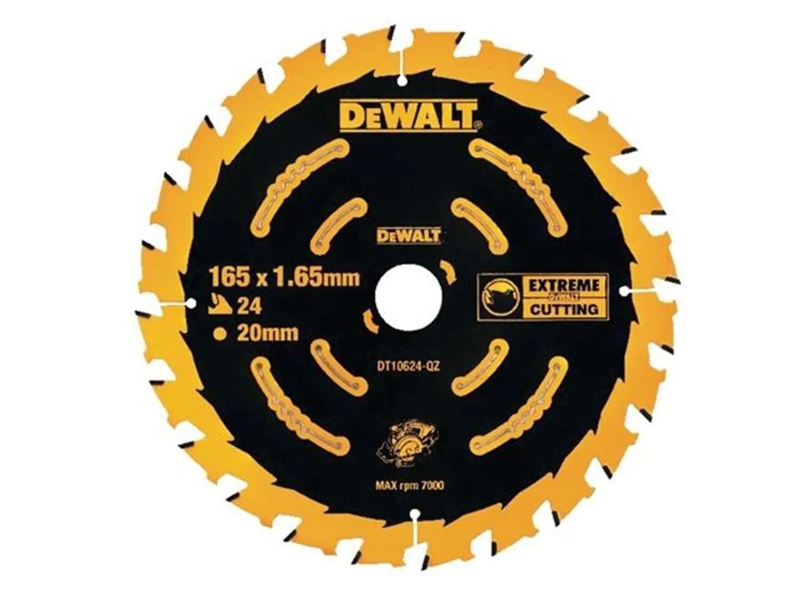 DeWALT DT10624-QZ 165 X 20mm X 24T Extreme Cordless Circular Saw Blade