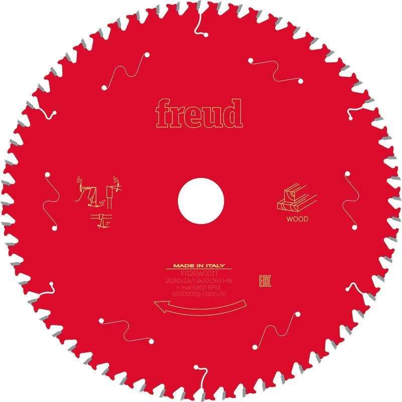 Freud F03FS09782 260mm x 30mm x 60T Wood Table Saw Blade