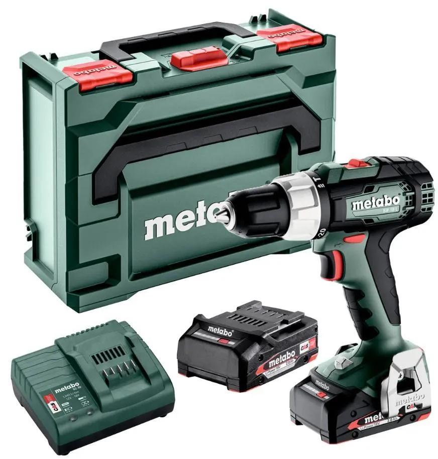 Metabo SB 18 L 18v Cordless Combi Drill With 2 x 2.0Ah Batteries In MetaBOX