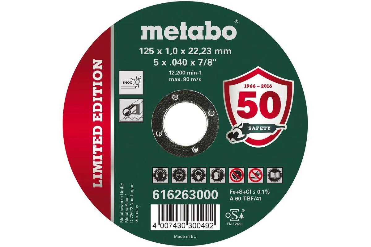 Metabo 125mm x 1.0 x 22.23 Inox Cutting Disc Limited Edition Pack Of 10