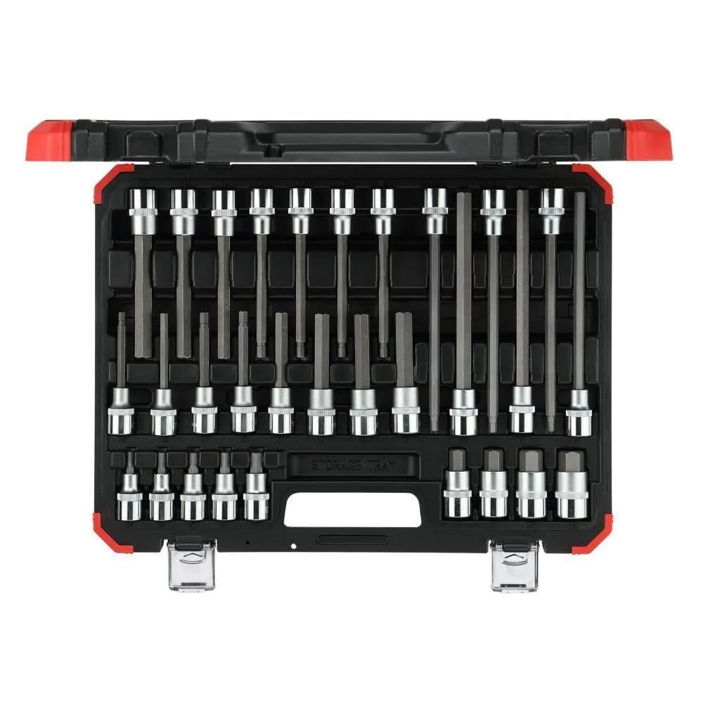Gedore RED R68003030 1/2in Drive Hex Bit Socket 30 Piece Set